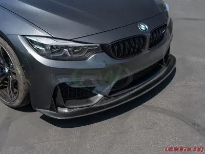 RW Carbon ENS Style Carbon Fiber Front Lip w/ SLiPLO Anti-Scrape Kit BMW F80 M3 | F82 F83 M4 2015-2020 - bmwf8x023-1