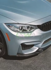 RW Carbon CS Style CF Front Lip Spoiler w/ SLiPLO Anti-Scrape Kit BMW F8X M3 | M4 2015-2020                                     - bmwf8x033-1 - Image 6