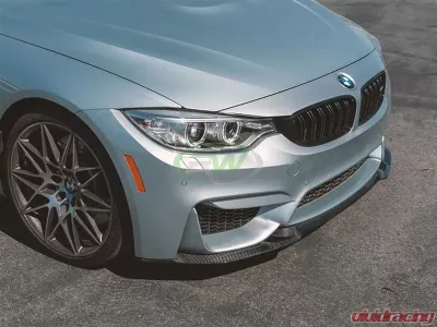 RW Carbon CS Style CF Front Lip Spoiler w/ SLiPLO Anti-Scrape Kit BMW F8X M3 | M4 2015-2020 - bmwf8x033-1