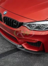 RW Carbon CS Style CF Front Lip Spoiler w/ SLiPLO Anti-Scrape Kit BMW F8X M3 | M4 2015-2020                                     - bmwf8x033-1 - Image 2
