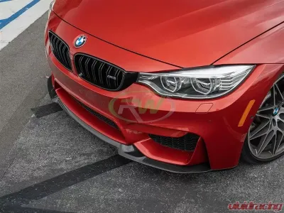 RW Carbon CS Style CF Front Lip Spoiler w/ SLiPLO Anti-Scrape Kit BMW F8X M3 | M4 2015-2020 - bmwf8x033-1