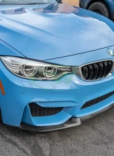 RW Carbon CS Style CF Front Lip Spoiler w/ SLiPLO Anti-Scrape Kit BMW F8X M3 | M4 2015-2020                                     - bmwf8x033-1 - Image 3