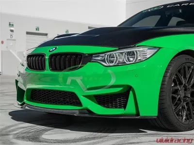 RW Carbon CS Style CF Front Lip Spoiler w/ SLiPLO Anti-Scrape Kit BMW F8X M3 | M4 2015-2020 - bmwf8x033-1