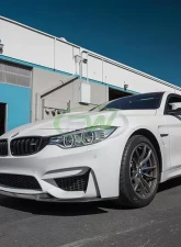 RW Carbon CS Style CF Front Lip Spoiler w/ SLiPLO Anti-Scrape Kit BMW F8X M3 | M4 2015-2020                                     - bmwf8x033-1 - Image 5