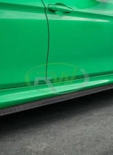 RW Carbon RWS Type I CF Side Skirt Extensions BMW F80 M3 2015-2020                                     - bmwf8x037 - Image 3