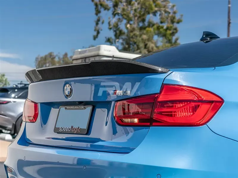 RW Carbon RWS Carbon Fiber Trunk Spoiler w/ 3M Tape BMW M3 F80 | F30 2012-2020 - bmwf8x038-1