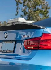 RW Carbon RWS Carbon Fiber Trunk Spoiler w/ 3M Tape BMW M3 F80 | F30 2012-2020                                     - bmwf8x038-1 - Image 6