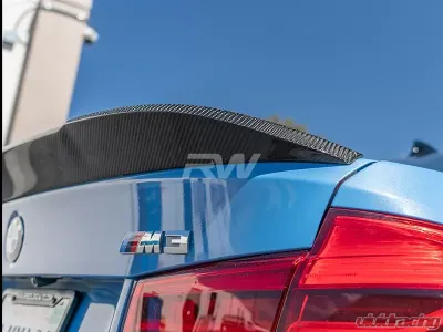 RW Carbon RWS Carbon Fiber Trunk Spoiler w/ 3M Tape BMW M3 F80 | F30 2012-2020 - bmwf8x038-1