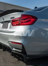 RW Carbon RWS Carbon Fiber Trunk Spoiler w/ 3M Tape BMW M3 F80 | F30 2012-2020                                     - bmwf8x038-1 - Image 4