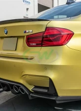 RW Carbon CF Rear Bumper Splitters BMW F80 M3 | F82 83 M4 2015-2020                                     - bmwf8x041 - Image 2