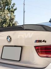 RW Carbon RWS Carbon Fiber Trunk Spoiler w/ 3M Tape BMW F82 M4 2015-2020                                     - bmwf8x042-1 - Image 3