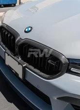 RW Carbon Fiber Grille Surrounds BMW F90 M5 2021-2022                                     - bmwf90028 - Image 2