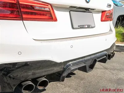 RW Carbon CS Style Carbon Fiber Diffuser w/ SLiPLO Anti-Scrape Kit BMW F90 M5 2018-2022 - bmwf9003-1