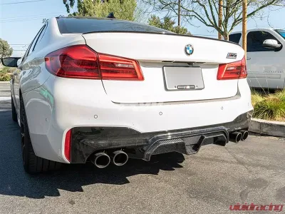 RW Carbon CS Style Carbon Fiber Diffuser w/ SLiPLO Anti-Scrape Kit BMW F90 M5 2018-2022 - bmwf9003-1