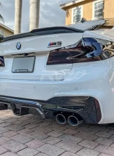 RW Carbon CS Style Carbon Fiber Diffuser w/ SLiPLO Anti-Scrape Kit BMW F90 M5 2018-2022                                     - bmwf9003-1 - Image 4