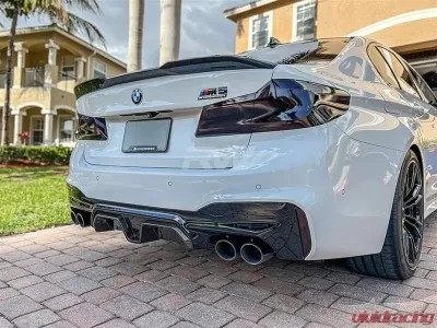 RW Carbon CS Style Carbon Fiber Diffuser w/ SLiPLO Anti-Scrape Kit BMW F90 M5 2018-2022 - bmwf9003-1