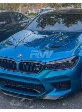 RW Carbon CS Style Aluminum Hood w/ Carbon Fiber Hood Vent BMW F90 M5 | M5 Competition 2018-2023                                     - bmwf90036-2 - Image 3