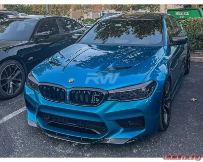 RW Carbon CS Style Aluminum Hood w/ Carbon Fiber Hood Vent BMW F90 M5 | M5 Competition 2018-2023 - bmwf90036-2