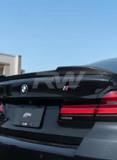 RW Carbon CS Style Carbon Fiber Trunk Spoiler BMW G30 | F90 2017-2021                                     - bmwf9011 - Image 6