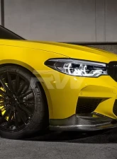 RW Carbon 3D Style Carbon Fiber Front Lip w/ SLiPLO Anti-Scrape Kit BMW F90 M5 2018-2020                                     - bmwf9013-1 - Image 5