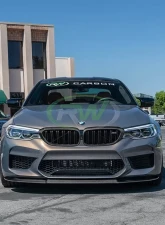 RW Carbon RWS Carbon Fiber Front Lip Spoiler BMW F90 M5 2018-2020                                     - bmwf9014 - Image 3