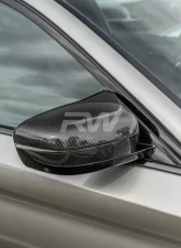 RW Carbon CF Mirror Cap Replacements BMW M5 | M8 2018-2022                                     - bmwf9018 - Image 5