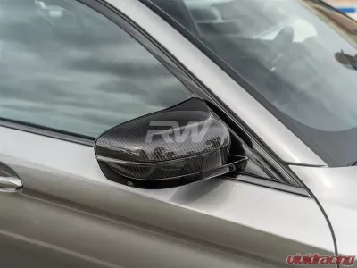 RW Carbon CF Mirror Cap Replacements BMW M5 | M8 2018-2022 - bmwf9018