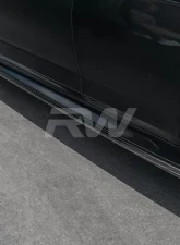 RW Carbon 3D Style CF Side Skirt Extensions BMW G30 | F90 2017-2022                                     - bmwf9023 - Image 5