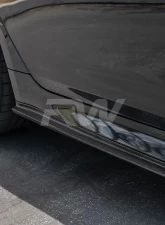 RW Carbon 3D Style CF Side Skirt Extensions BMW G30 | F90 2017-2022                                     - bmwf9023 - Image 3