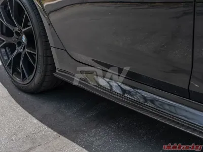 RW Carbon 3D Style CF Side Skirt Extensions BMW G30 | F90 2017-2022 - bmwf9023