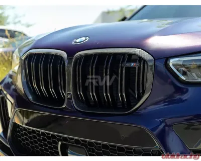 RW Carbon Carbon Fiber Grille Surrounds BMW F95 X5M 2020-2023 - bmwf95020