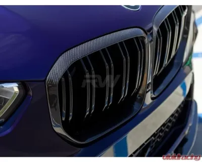 RW Carbon Carbon Fiber Grille Surrounds BMW F95 X5M 2020-2023 - bmwf95020