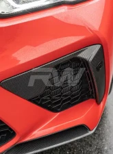 RW Carbon Fiber Front Bumper Trim BMW F95 X5M 2020-2022                                     - bmwf9506 - Image 2