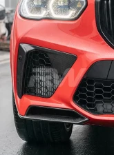 RW Carbon Fiber Front Bumper Trim BMW F95 X5M 2020-2022                                     - bmwf9506 - Image 3