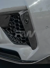 RW Carbon Fiber Front Bumper Trim BMW F95 X5M 2020-2022                                     - bmwf9506 - Image 5