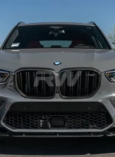 RW Carbon Fiber Front Bumper Trim BMW F95 X5M 2020-2022                                     - bmwf9506 - Image 6