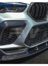 RW Carbon Carbon Fiber Upper Bumper Splitters BMW F96 X6M 2020-2023                                     - bmwf9605 - Image 3
