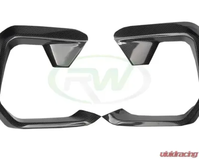 RW Carbon Carbon Fiber Upper Bumper Splitters BMW F96 X6M 2020-2023 - bmwf9605