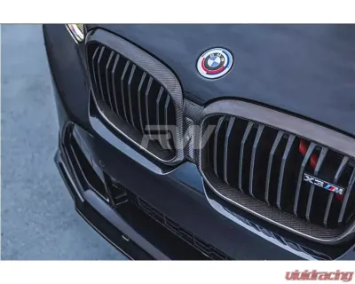 RW Carbon Full Carbon Fiber Grille Surround w/out Forward Facing Camera BMW F97 X3M 2022-2023 - bmwf97010-2