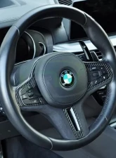 RW Carbon Fiber Alcantara Vented Pre LCI Steering Wheel Trim Heated w/out Traffic Jam Assist BMW X3 | X4 | M5 2017-2020                                     - bmwg05006-2 - Image 3