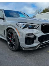 RW Carbon Carbon Fiber Front Lip Spoiler BMW G05 X5 2019-2023                                     - bmwg05011 - Image 2