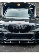 RW Carbon Carbon Fiber Front Lip Spoiler BMW G05 X5 2019-2023                                     - bmwg05011 - Image 5