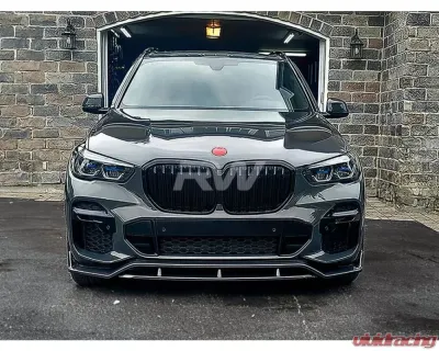 RW Carbon Carbon Fiber Front Lip Spoiler BMW G05 X5 2019-2023 - bmwg05011