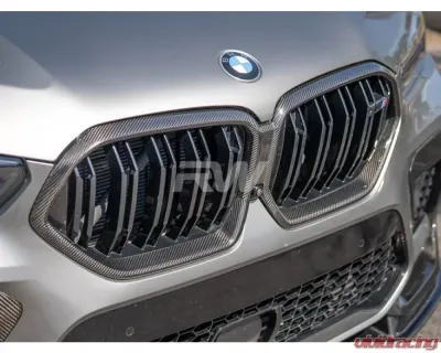 RW Carbon Carbon Fiber Grille Surrounds BMW G06 X6 | F96 X6M 2019-2023 - bmwg06007