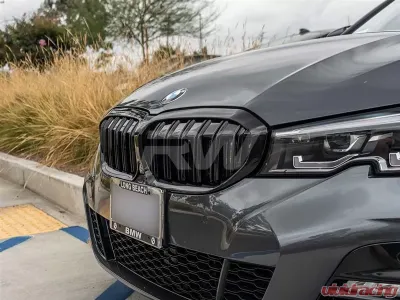 RW Carbon Gloss Black Double Slat Grilles BMW G20 330i | M340i 2019-2022 - bmwg20007