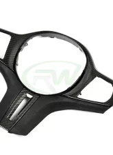 RW Carbon Fiber Alcantara Steering Wheel Trim w/ Traffic Jam Assistant Non Heated BMW G15 | F92 | M8 2019+                                     - bmwg20008-2 - Image 2