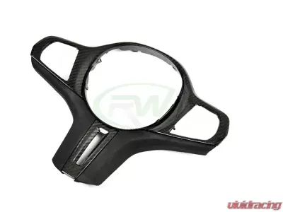 RW Carbon Fiber Alcantara Steering Wheel Trim w/ Traffic Jam Assistant Non Heated BMW G15 | F92 | M8 2019+ - bmwg20008-2