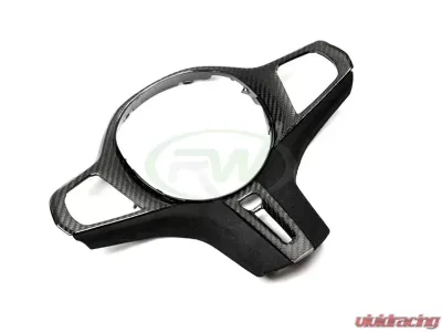 RW Carbon Fiber Alcantara Steering Wheel Trim w/ Traffic Jam Assistant Non Heated BMW G15 | F92 | M8 2019+ - bmwg20008-2