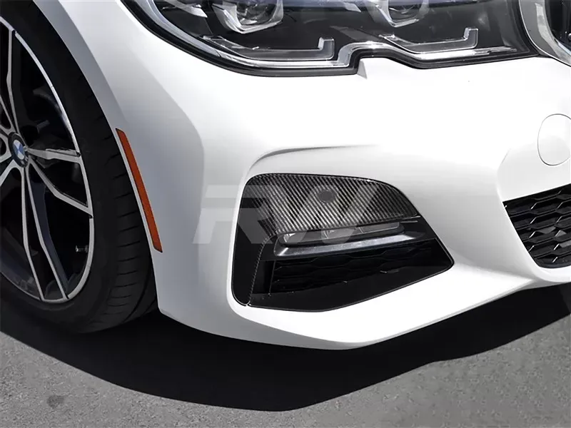 RW Carbon M-Sport Carbon Fiber Front Bumper Trim BMW G20 330i 2018-2020 - bmwg20011