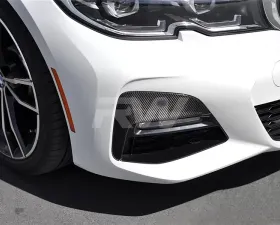 RW Carbon M-Sport Carbon Fiber Front Bumper Trim BMW G20 330i 2018-2020